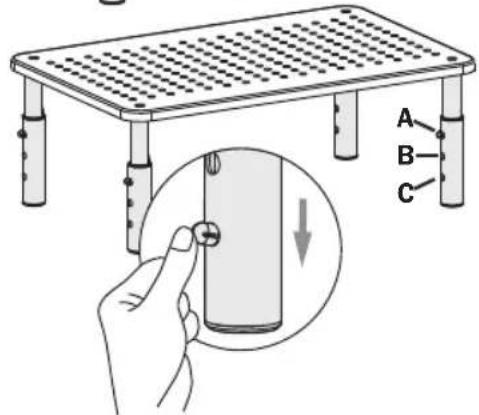 Tripp Lite MR1411M - Cornière pour base pour moniteur à hauteur réglable, en métal - 5