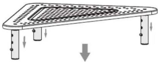 Tripp Lite MR1411M - Cornière pour base pour moniteur à hauteur réglable, en métal - 7
