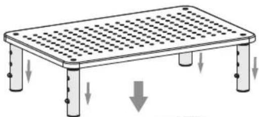Tripp Lite MR1411M - Cornière pour base pour moniteur à hauteur réglable, en métal - 4