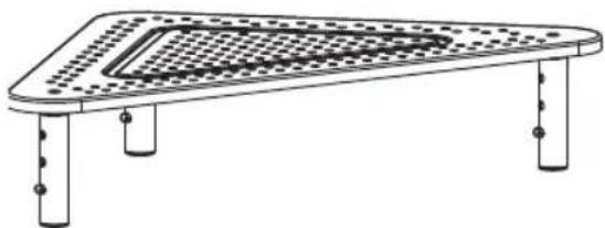Tripp Lite MR1220M - Cornière pour base pour moniteur à hauteur régliable, en métal - 8