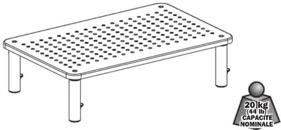Tripp Lite MR1220M - Base pour monitateur à hauteur régliable, en métal - 1