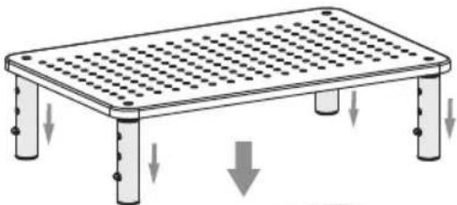 Tripp Lite MR1220M - Cornière pour base pour moniteur à hauteur régliable, en métal - 5
