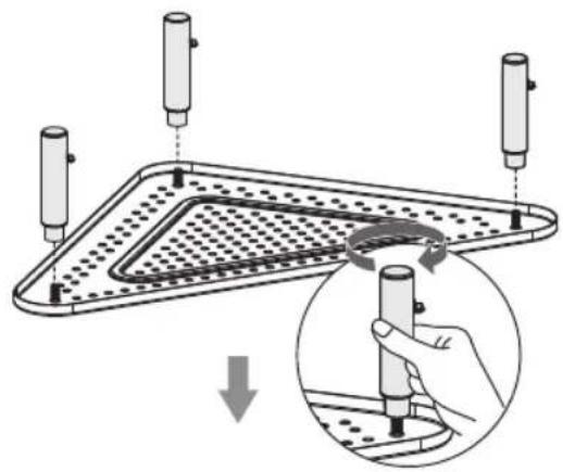 Tripp Lite MR1220M - Cornière pour base pour moniteur à hauteur régliable, en métal - 7