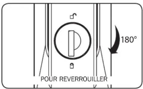 POUR REVERROUILLER 180°