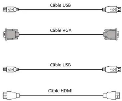 VIEWSONIC IFP5550E2 - Connexion des périphériques externes et connexion tactile - 2