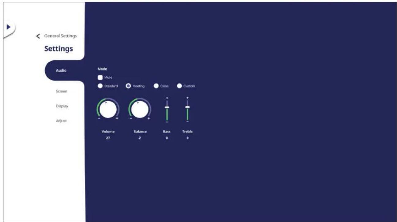 VIEWSONIC IFP8650E2 - Audio Settings (Paramètres audio) - 1