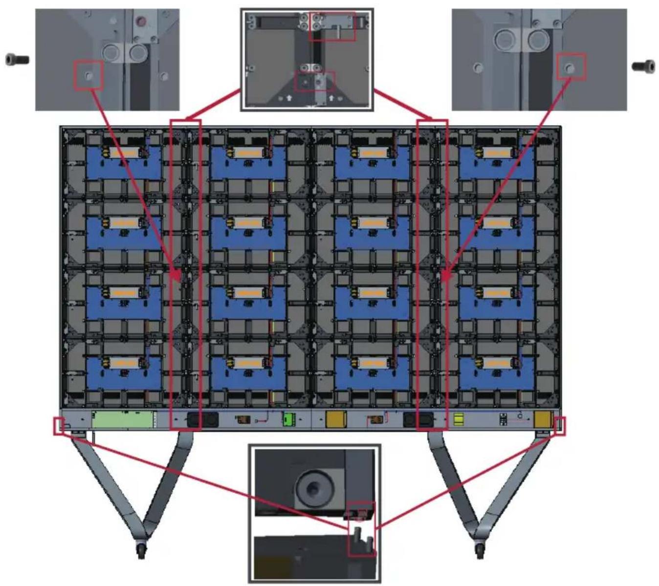 VIEWSONIC LDSTND003 - Linkes und rechts Gehäuse installieren - 1