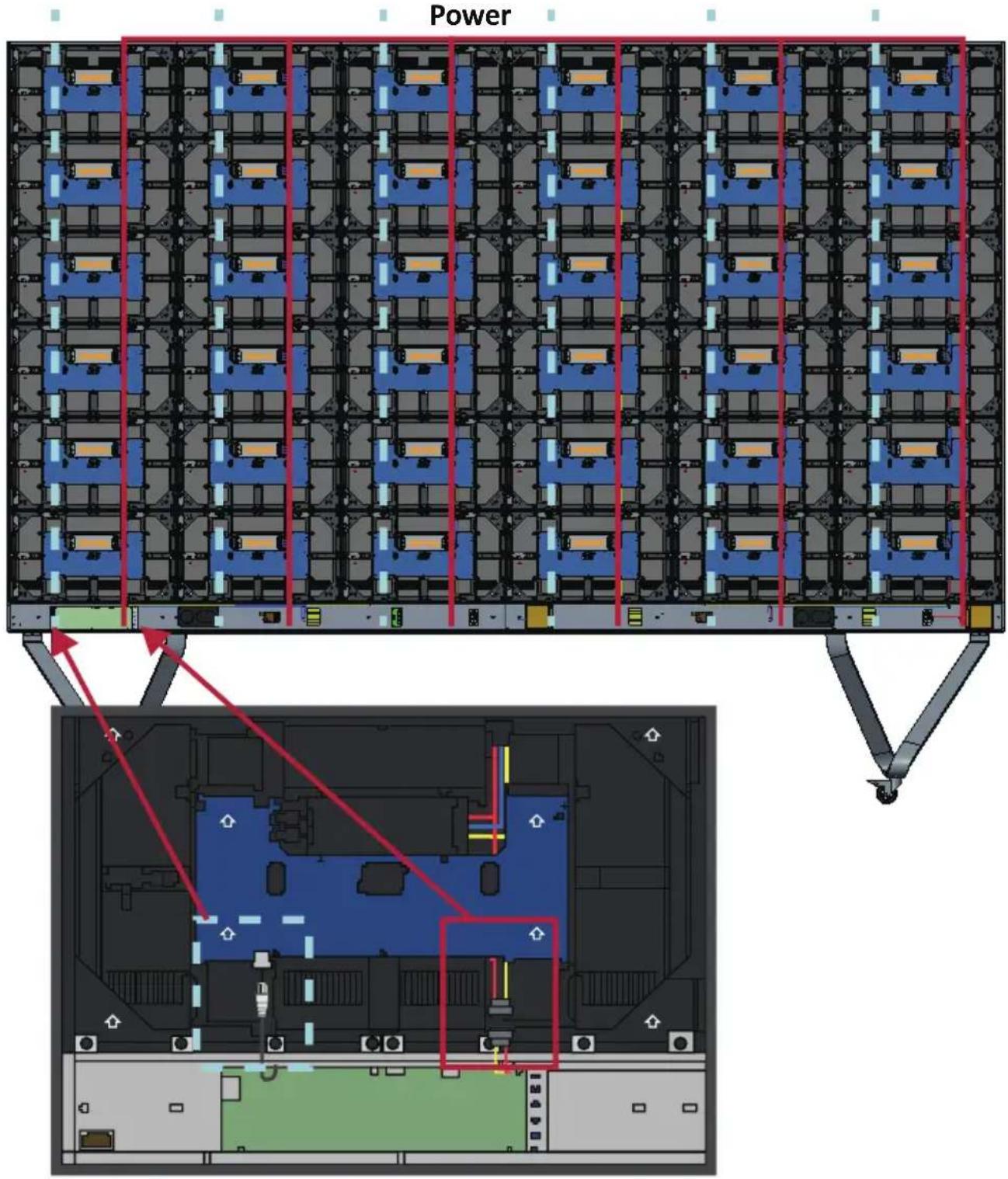 VIEWSONIC LDSTND002 - Conectar los cables de red y alimentación - 1