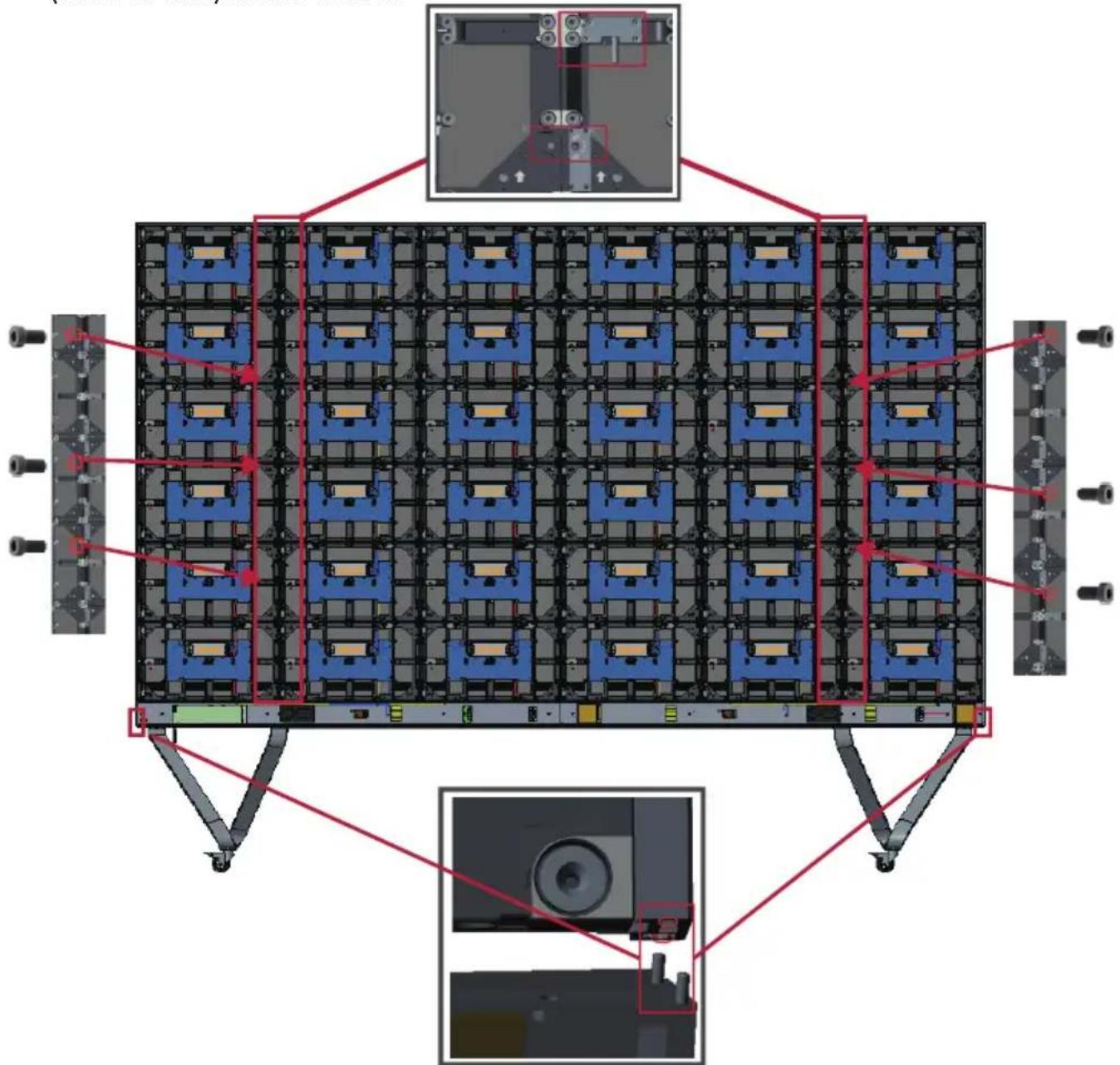 VIEWSONIC LDSTND002 - Linkes und rechts Gehäuse installieren - 1