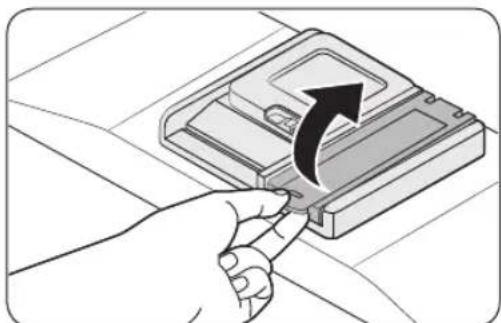SAMSUNG DW60A6092FS - Einfüllen des Klarspulers - 1