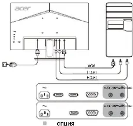 ACER K242HYLH - Външни бутони за управление - 1