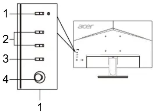 ACER K242HYLH - Controlos externos - 1