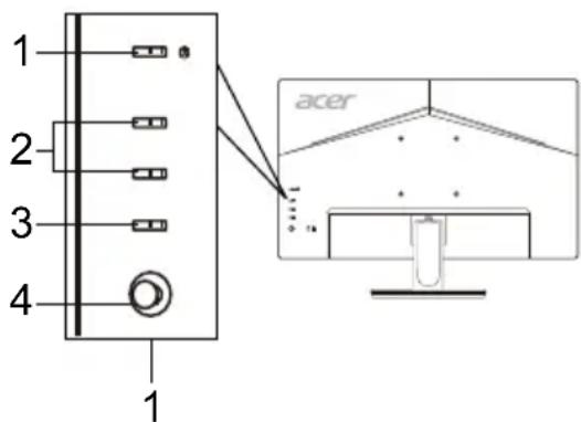 ACER K242HYLH - Zewnętrzne elementy sterujące - 2