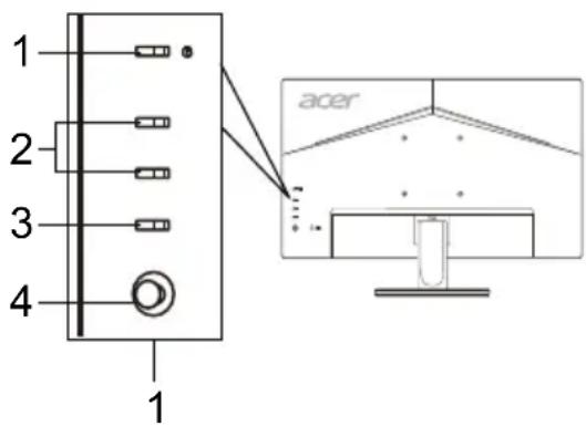 ACER K242HYLH - Külső kezelőszervek - 2