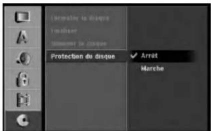 Formative la disque égaliste Sommement le disque Protection du disque Arrêt Marche