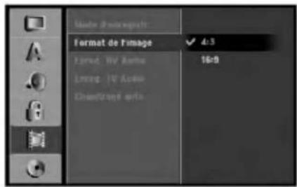 Format de l'image 16:0 4:3
