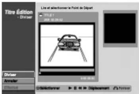 LG RH4840SVL - Sélectionnez 'diviser' parmi les options du menu nombre des titres -HDD. - 1