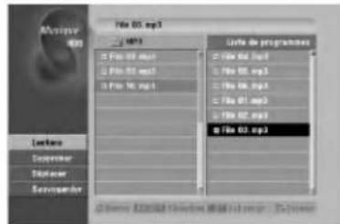 LG RH7828NSL - Options du menu de la liste de programmes - 1