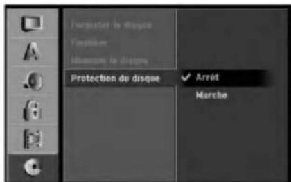 Factorier le disque Forderer Missense le disque Protection de disque Arrêt Marche