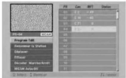 LG RH7521CP1L - Éditer un programme - 2