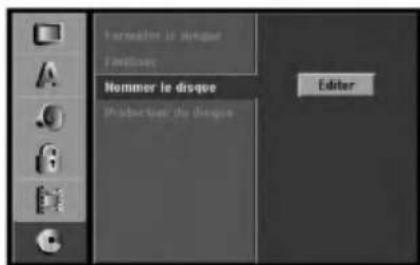 Formative le disque Framules Nommer le disque Productions du disque Editor