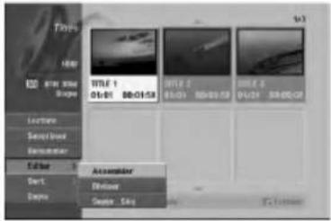 Time 10:00 ECD 4/00 New Image Lecture Sensitius Remunerar Editor Sort Done TITLE 1 01:01 BB-01:53 TITLE 2 01:01 BB-01:53 TITLE 3 01:01 BB-02:53 Assembler Windows Super City