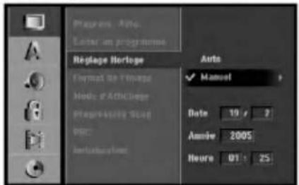 Programs Auto. Outer on programme Reglage Hertoge Format 50 htrage Mode: d'ATHLHeter Programmable Tilted Size: Amortisation Auto ✓ Manual Date 19 / 2 Amount 2005 Hours 01 : 25