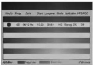 LG RH4820SVL - Vérification de l'information sur l'enregistrement programmé - 1