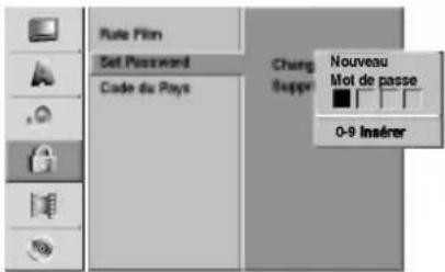 Rule Film Set Password Code du Pays Chang Supper Nouveau Mot de passe 0-9 Insérer