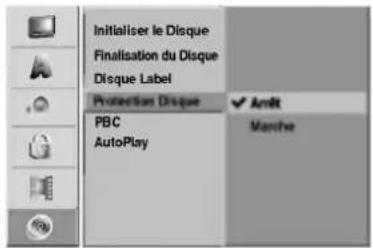 Initialiser le Disque Finalisation du Disque Disque Label Protection Disque PBC AutoPlay Amrit Manche