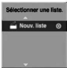 Sélectionner une liste. Nouv. liste