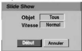 Slide Show Objet Tous Vitesse Normal Début Annuler