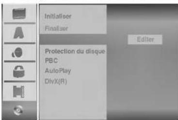 Initialiser Finaliser Protection du disque: PBC AutoPlay DivX(R) Editor