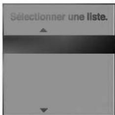 Sélectionner une liste.