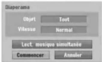 Diaperama Objet Tout Vitesse Normal Lect. musique simultanée Commencer Annuler