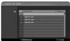 LG RC389HP - Options du menu liste de films - 1