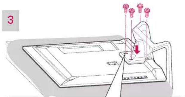LG 55LM610C - Τοποθέτηση της βάσης - 6
