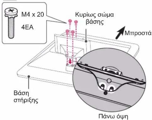LG 55LM610C - Τοποθέτηση της βάσης - 1