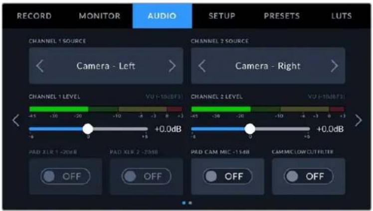 Blackmagic Design URSA Broadcast G2 - Audio Settings 1 - 1