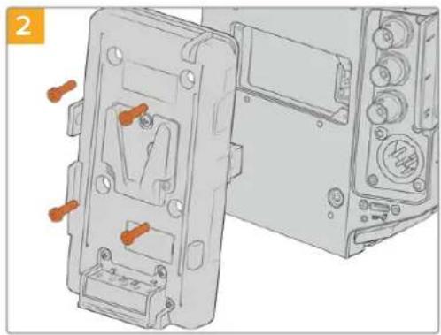 Blackmagic Design URSA Broadcast G2 - To mount and connect Blackmagic Camera Fiber Converter: - 2