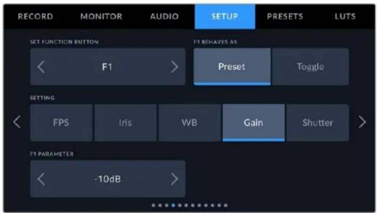 Blackmagic Design URSA Broadcast G2 - Setup Settings Page 4 - 1