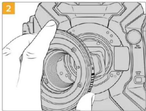 Blackmagic Design URSA Broadcast G2 - Attaching the F Mount - 2