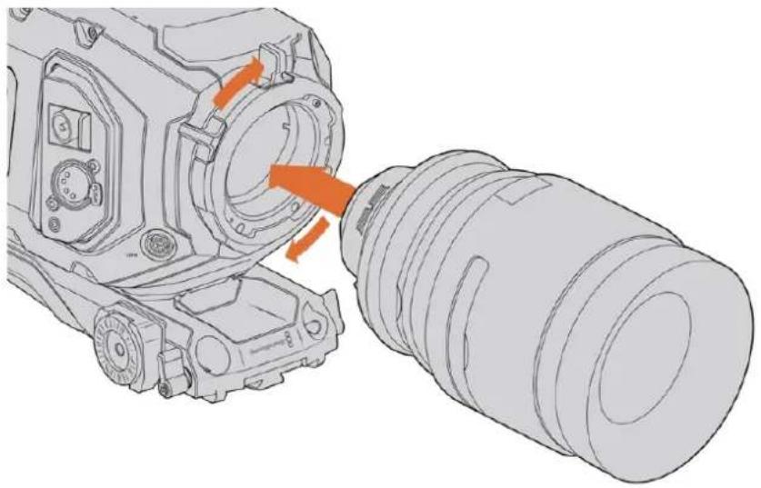 Blackmagic Design URSA Broadcast G2 - To attach a PL mount lens: - 1