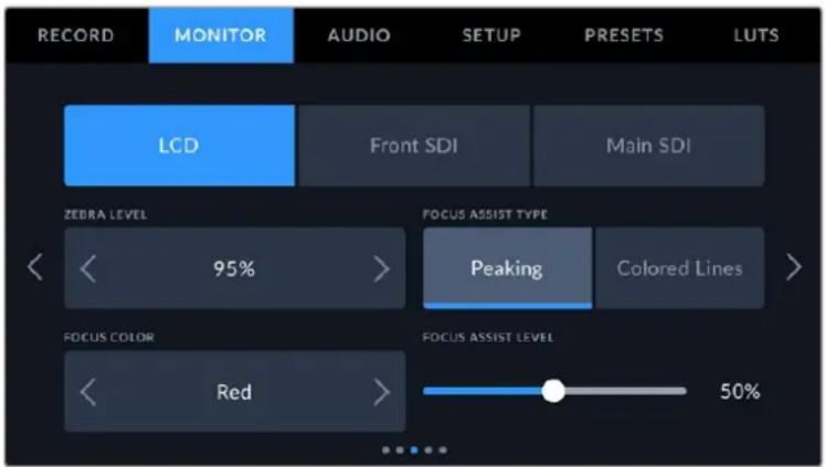 Blackmagic Design URSA Broadcast G2 - Monitor Settings 3 - 1