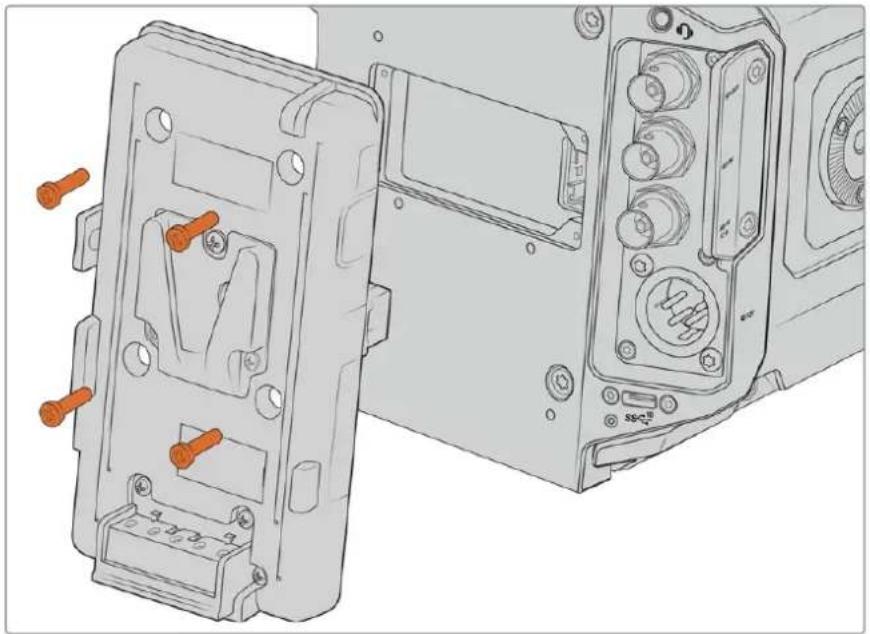 Blackmagic Design URSA Broadcast G2 - Pour remplacer la fixation sur votre blackmagic URSA broadcast G2 : - 1
