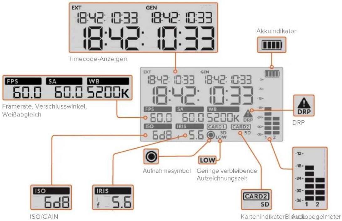 Blackmagic Design URSA Broadcast G2 - Status-LCD - 1