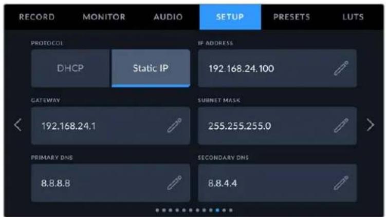Blackmagic Design URSA Broadcast G2 - Setup Settings Page 10 - 1