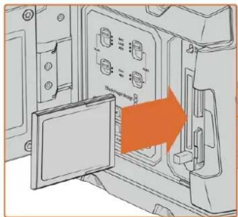 Blackmagic Design URSA Broadcast G2 - Pour insérer une carte cfast : - 1