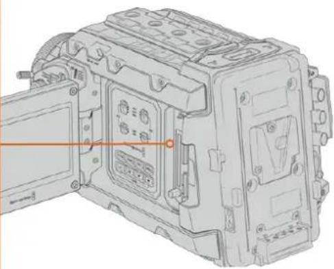 Blackmagic Design URSA Broadcast G2 - To insert a CFast card. - 2