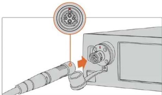 Blackmagic Design URSA Broadcast G2 - Pour connecter le câble : - 1